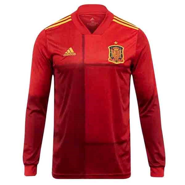 Camiseta España Primera equipo Manga Larga 2020 Rojo
